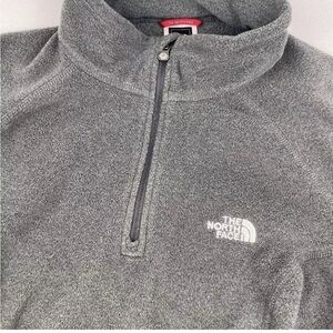The North Face Women’s Quarter Zip Sweatshirt Fleece Size Large Light Gray